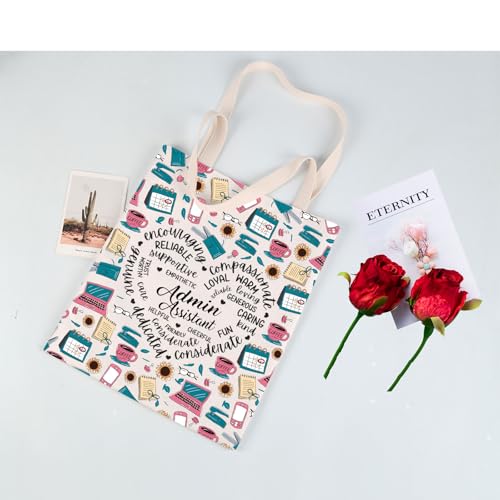 JYTAPP Admin Assistant Canvas Tote Bag Admin Professional Gift Administrative Secretary Shoulder Bag for Coworker4