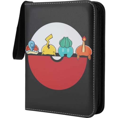 Card Binder For Game Card 4-Pocket Sleeves with 440 Cards Holder,55 Premium 4-Pocket Pages,Toys Gifts for Kids(Black01)