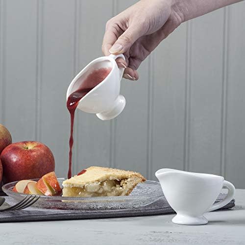 WM Bartleet & Sons 1750 TSET30 Set of 2 Porcelain Traditional Mini Sauce Boat ,White(45mlx2)