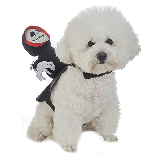 Coomour Dog Halloween Costume Pet Ghost Saddle Costume Adjustable Halloween Grim Reaper Rider Style Dog Carrying Costume (M) #TOP3