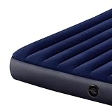 Intex 64755 - Luftmatratze Doppelbett Kingsize Dura-Beam Classic Downy, Aufblasbare Matratze mit Ventil, Geeignet für 2 Person, PVC, Blau, 183x203x25 cm