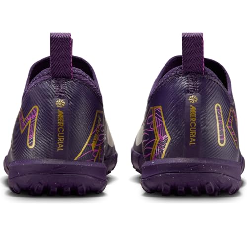 Nike Jr. Mercurial Vapor 16 Academy Kylian Mbappe Big Kids' TF Low-Top Soccer Shoes (FQ8285-500, Grand Purple/Pale Ivory)3