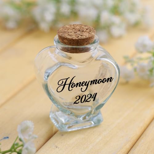 Customized Heart-Shaped Sand Jars for Weddings | Personalized Keepsake Bottles for Honeymoon Favors - Image 5