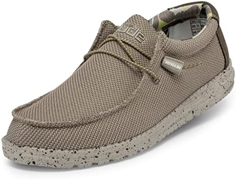 Hey Dude Men's Wally Sox Camel Size 9 | Men’s Shoes | Men's Lace Up Loafers | Comfortable & Light-Weight