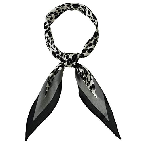 Allegra K Leopard Print Rhombus Neck Scarf Scarves Wraps Neckerchief for Women