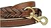 Soft Touch Collars 6 Foot Braided Leather Dog Leash with Traffic Handle, Two Handles for Training and Safety, Double Your Control with 2 Locations, Lead for Large and Medium Dogs Brown 6ft x 3/4 Inch