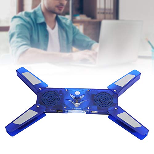 Base refrigerante plegable para laptop con ventiladores duales miniatura 5