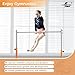 DINOFITNESS Gymnastics Bar for Kids,11 Levels Adjustable Height Gymnastics Equipment for Home,Thickened Upright Tube Gymnastic Horizontal Bars,No Wobble Gymnastics bar for Kids Ages 3-16