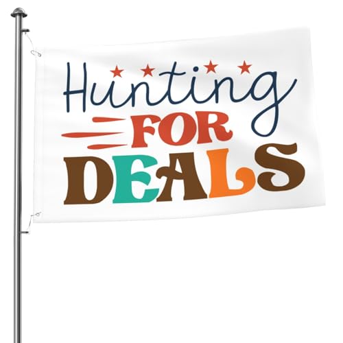 Hunting For Deals Black Post-Thanksgiving Friday 2x3 FT Outdoor Double-Sided Flag Indoor Decoration With 2 Grommets For All Seasons
