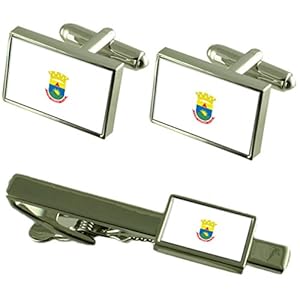 Belo Horizonte City Minas Gerais State Flag Manchetknopen Tie Clip Box Gift Set