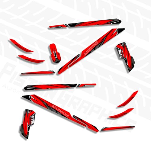 Image of Piston Graphics Bicycle Graphics Stickers Universal Size in Red
