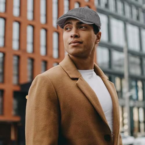 Image of 3Pcs Men's Newsboy Caps Cotton Cooling Hat Adjustable Flat Cap for Men