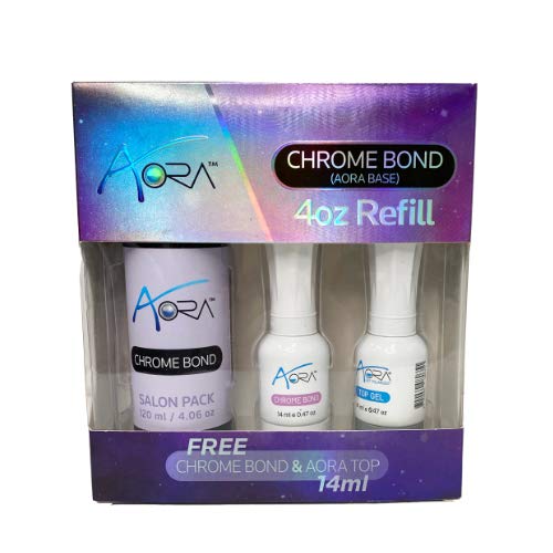 AORA CHROME BOND 4OZ REFILL SALON KIT - FREE 14ML + 14ML TOP
