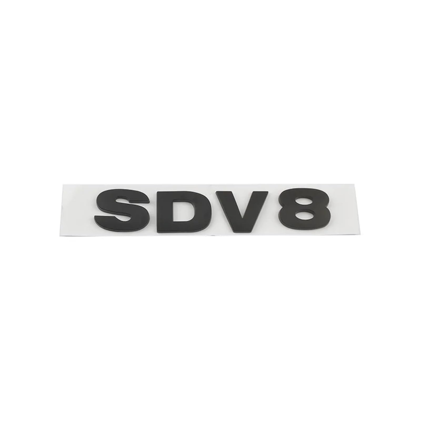 Badge SDV8 Matte Black logo de coffre 3D ABS pour voiture