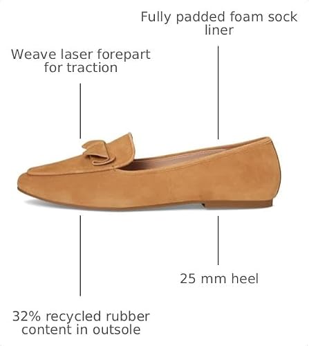 Cole Haan Cole Haan Women's Payson Soft Bow Loafers, Biscuit Suede, 9-B US