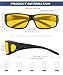 KALIYADI Night-Vision-Glasses Fit-Over-Glasses Wrap-Around Glasses: Night Vision Glasses Anti Glare HD Polarized for Driving