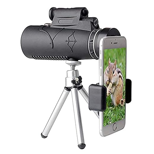 Teleskop handhållen 50 x 60 monokulärt inbyggda LED-lampor och kompass vattentätt utomhus bärbart teleskop