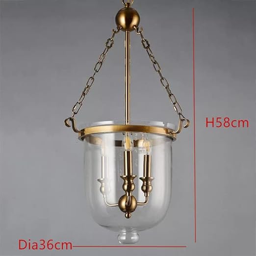 WFZRXFC Moderne minimalistische lampen Alle koperen kroonluchters Slaapkamer Creatieve woonkamer Persoonlijkheidslicht Luxe restaurant Glazen kroonluchters Rustiek gebruik Woonkamer Studie Kantoorverlichting photo 3