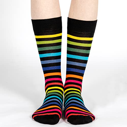 Image of Mysocks Unisex Extra Fine Combed Cotton Rainbow Socks | Seamless Toe | Reflect Your Style | Make Your Steps Enjoyable