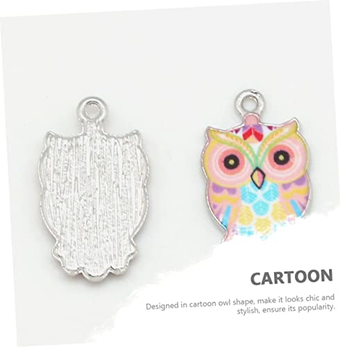 SEWACC 36 Pçs Pingente De Coruja Chaveiro Pulseira Decoração De Metal Joias De Mão Brincos Pendentes