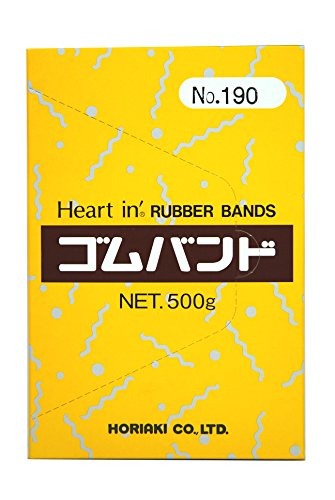 ホリアキ 輪ゴム ハートイン ゴムバンド #190 500g 500-190N ナチュラル