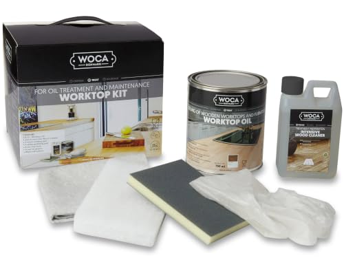 Image of WOCA Food-Safe Worktop Oil Kit, Natural, 1 L