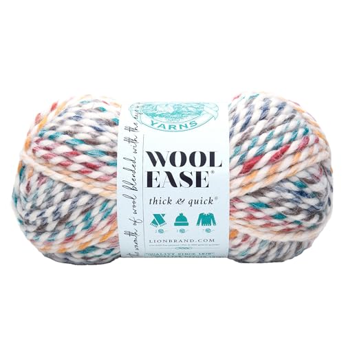 Lion Brand Yarn Wool-Ease Thick & Quick Yarn, Soft and Bulky Yarn for Knitting, Crocheting, and Crafting, 1 Skein, Hudson Bay