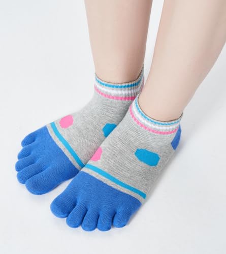 Image of Women Toe Socks 5 Finger Cotton Wicking Athletic 6 Pack 3 Pack
