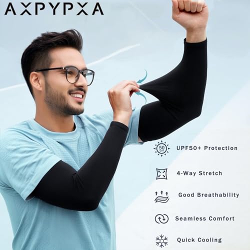 Arm Sleeves for Men Women, UV Sun Protection Compression Cooling Summer Arm Sleeves for Volleyball Basketball Sports2