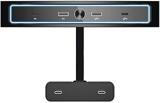 GRABLOOM Multiport HUB Adapter Intelligent Dock Station 27W Charger Powered Splitter Extension USB Spiliter for Model 3/Y USB Shunt Hub Powered Splitter Extension