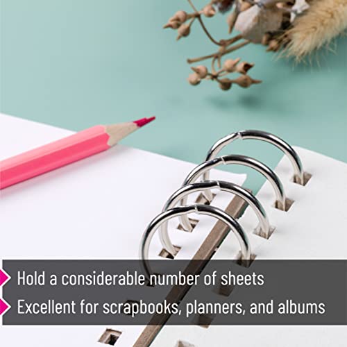 Mr. Pen- Loose Leaf Binder Ring, 40 Pack, Binder Rings 1 Inch, Binder Rings, Book Rings, Metal Rings For Index Cards, Rings For Flash Cards, Index Card Rings, Paper Rings, Small Binder Ring, Book Ring #TOP3