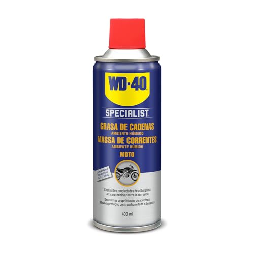 WD-40 34788 Specialist Motorbike, Grasa de Cadenas Ambiente Húmedo, Spray 400 ml