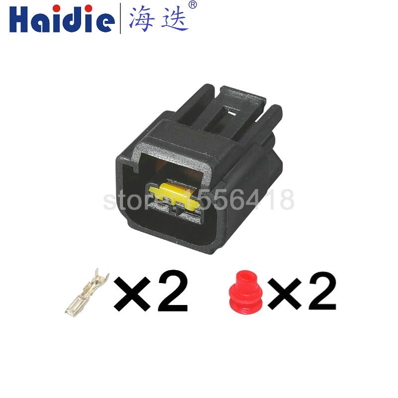 1-100 Sets 2 Pin FW-C-2F-B FW-C-2M-B Ignition Coil Socket Automotive Connector Wire Harness Waterproof Plug - (Color: Male Set, Package: 20sets)
