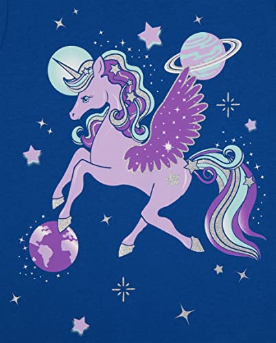 Image of The Children's Place Girls' Unicorns,Sports,Butterflies Long Sleeve Graphic T-Shirts,3 Pack
