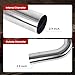 Richeer 3 inch O.D. T304 Stainless Steel DIY Custom Exhaust Tubing Mandrel Bend Exhaust Pipe Straight & U-bend Kit, Polished Surface,Universal Fit (Set of 8)