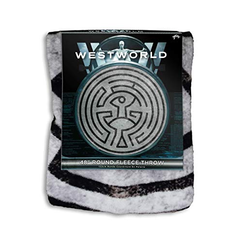 Westworld Round Blanket Featuring The Maze Symbol, 48 Inches, Fleece Throw - Official Licensed Product, By Justfunky #TOP3