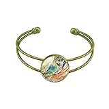 Lieferumfang: 1 x Armband. DIYthinker Pfau Mädchen Chinesisch Antik Illustrator Armband Armreif Retro Offene Manschette Schmuck