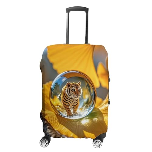Crystal Tiger Luggage Cover, Elastic Luggage Protector Fits 19-32in Suitcases, Washable & Anti-Scratch Suitcase Cover for Men Women S