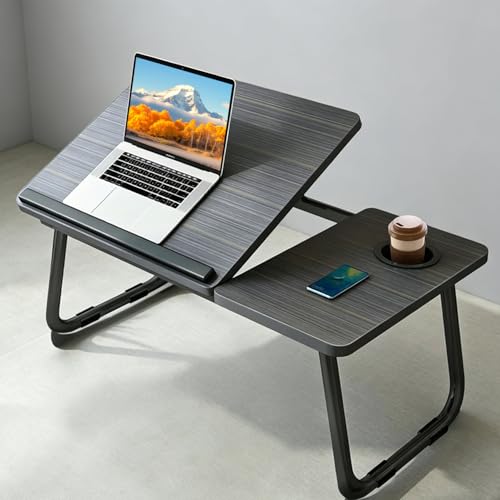 Unicame Escritorio portátil para Cama, Sofá, Mesa para Cama Plegable 2 en 1, Escritorio de Regazo Portátil, Soporte para Laptop, Adecuado para Leer, Trabajar, Comer o Usar en La Cama