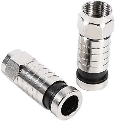 Miniatura 8 de Engarzadora de cable coaxial, kit de herramientas de compresión coaxial pelacables con conectores F RG6 RG59, crimpadora de cable coaxial