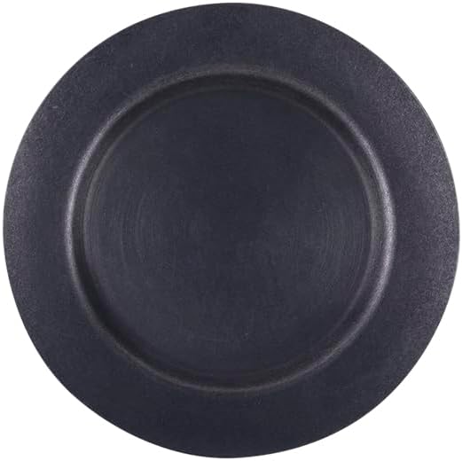 VINTAGE INOX Black Round Plate, 7.7 inches (195 mm), Made in Japan, Black VINTAGEINOX Cafe Restaurant Plate, Round Stainless Steel, Aging, Unbreakable, Dishwasher Safe