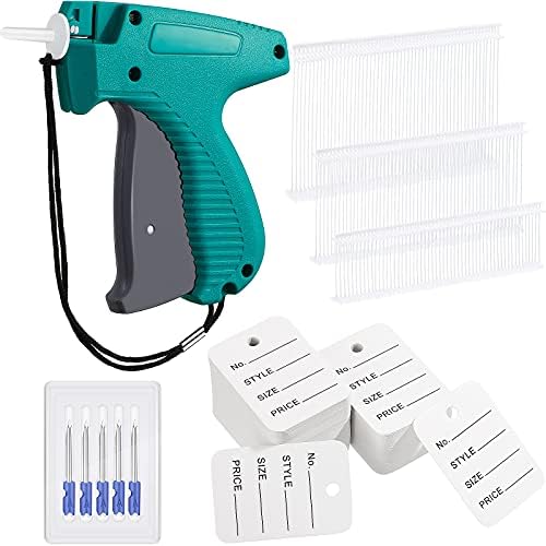2006 Pieces Clothing Price Tags with Gun Set, Including Garment Price Tag Attacher with 5 Steel Needles 500 Clothing Label Tags and 1500 Plastic Fasteners Barbs (Ordinary Style)