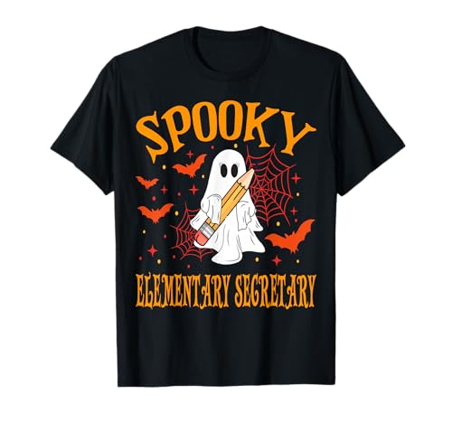 Spooky Elementary Secretary Halloween School T-Shirt