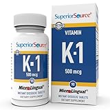 Superior Source Vitamin K1 500 mcg - Bone Strength & Health Support Supplement - Vitamin K Supplement Aids...