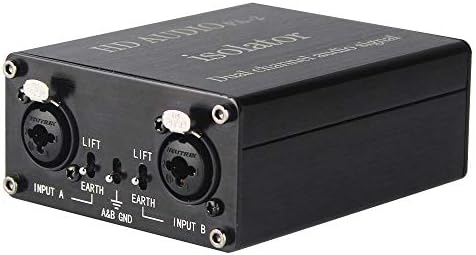 Dual Transformer Lsolator Hum Eliminator denoiser Noise canceller With input attenuator connection guitar and bass - 1/4 inch impedance transformer equilibrium and non-equilibrium XLR connector