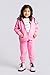 monica + andy Baby Organic Sporty Zip Hoodie Sweatsuit Hot Pink, 6/7