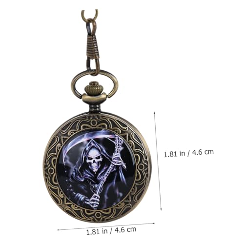 USHOBE Relógio De Bolso Relógio De Colar Vintage Cadeia Grossa Digital Antiguidade Chaveiro Relógios