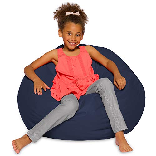 Posh Beanbags Bean Bag Chair, Large-38in, Solid Navy Blue by Posh Creations - Used condition - US$34.35