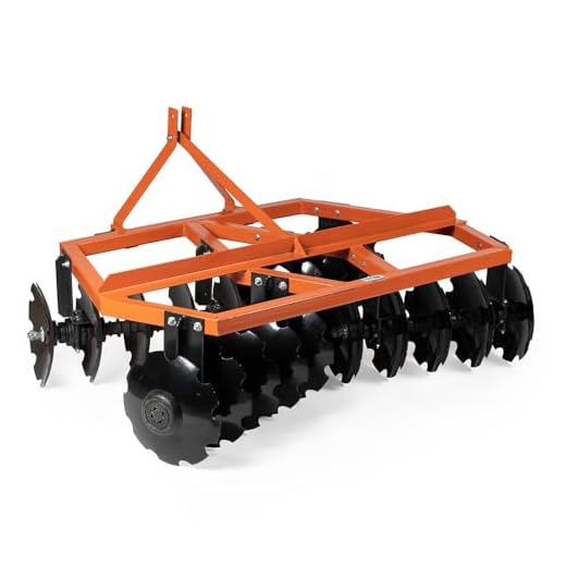 Titan Attachments 6 FT Notched Disc Harrow Plow, Category 1, 3 Point, for Kubota New Holland Tractors