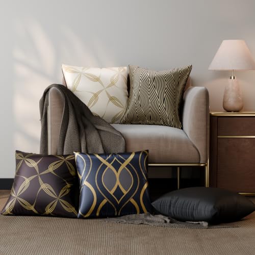 Image of Stoa Paris Cushion Cover Set of 5, Home Decor for Sofa, Bed & Living Room, Digital Printed Cushion Cover 16 Inch x 16 Inch, Soft Touch Finish, Hidden Zip Closure, Cordelia's Embrace - Cordelia